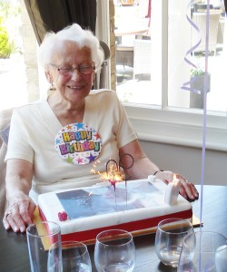 We celebrated Doris Davy's 90th Birthday at out lunch at Slepe Hall on 6th June